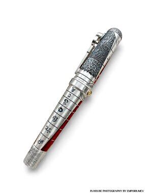 Montegrappa Alchemist Fire Sterling Silver Ignis Medium Nib Fountain Pen (0046)